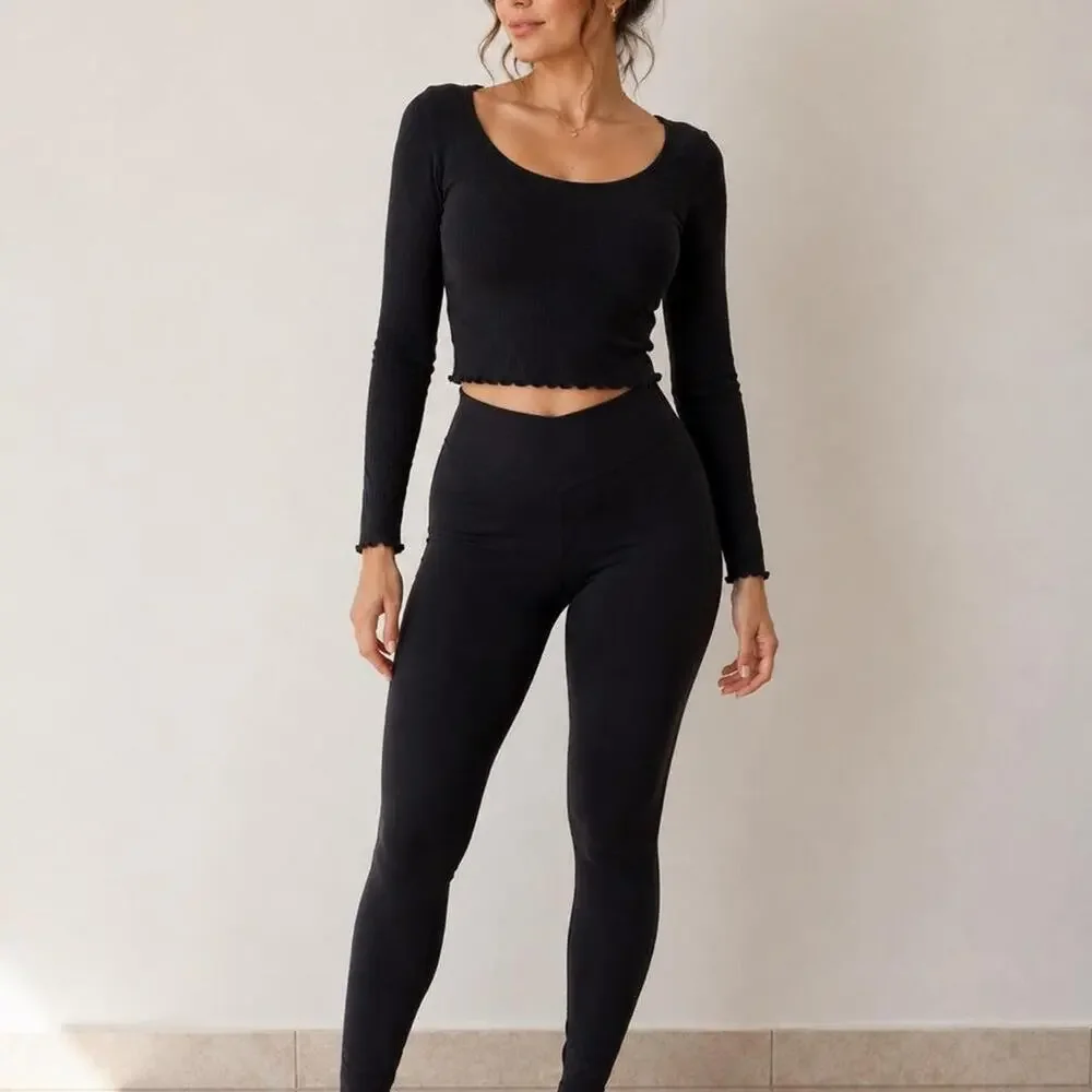 Free people black long sleeve